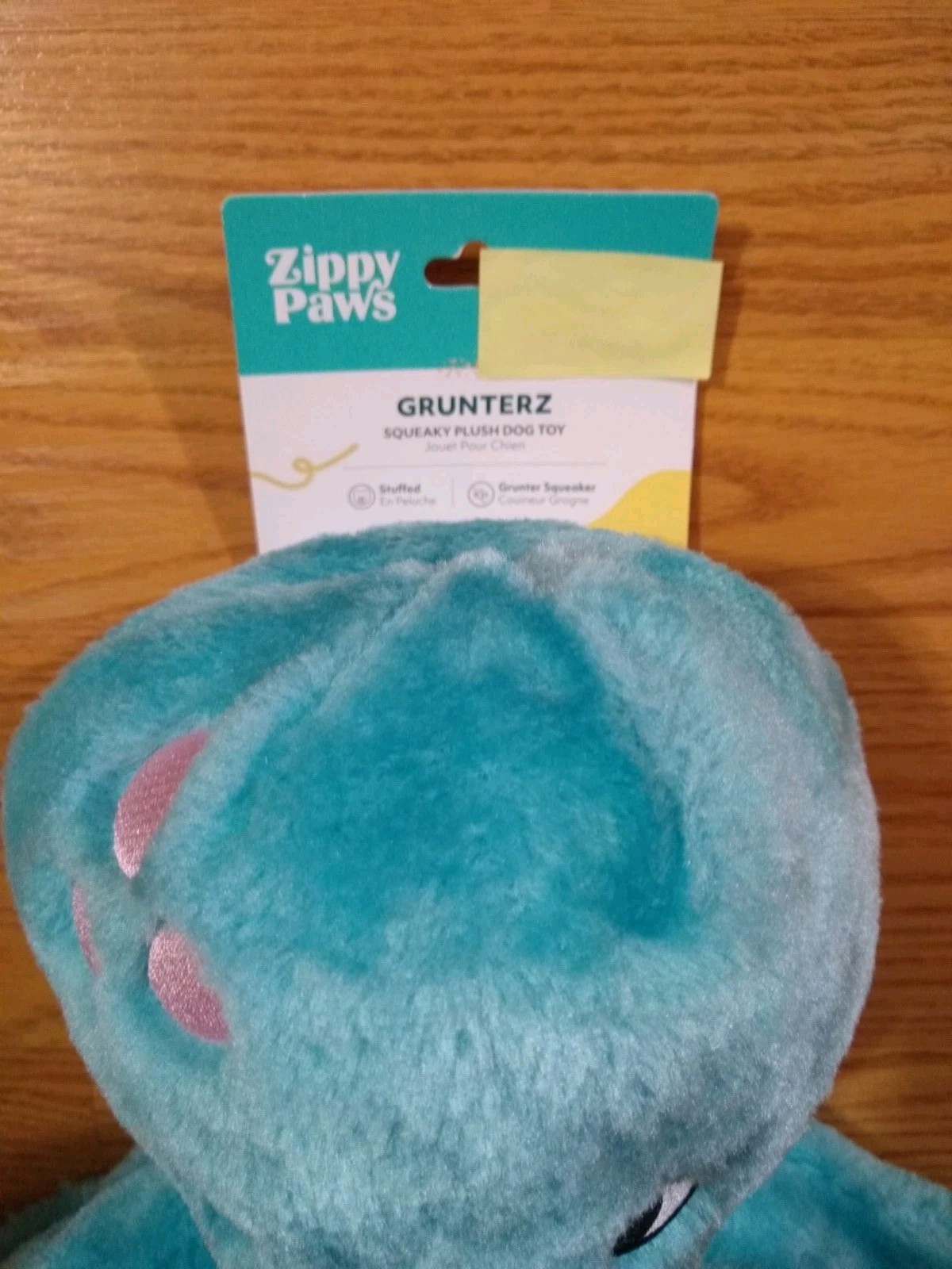 Zippy Paws Z-Stitch Grunterz Octopus Oscar Blue Plush Pet Dog Toy Durable NEW