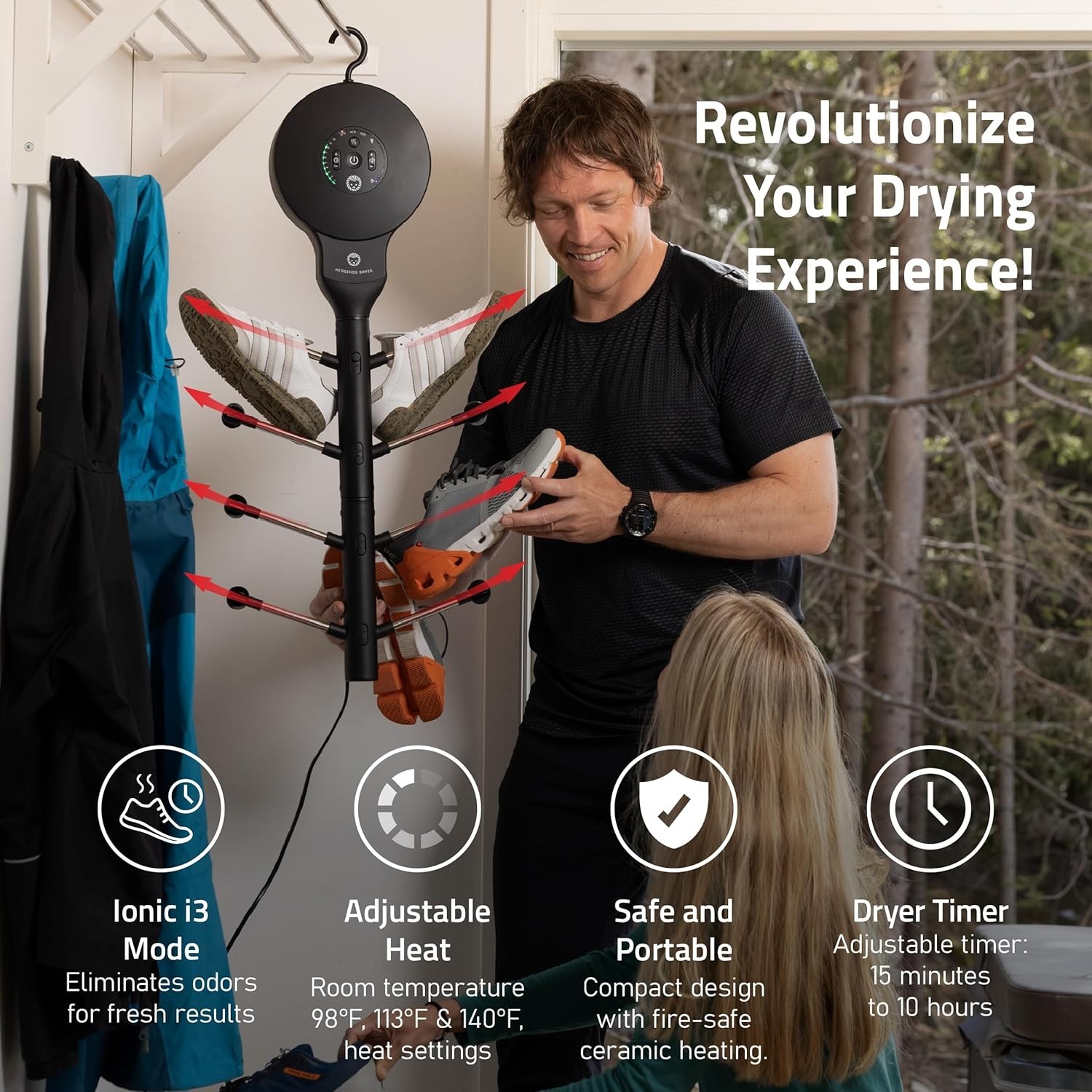 Hedgehog Multi Wear Hanging Dryer with Adjustable Heat and Fan Setting