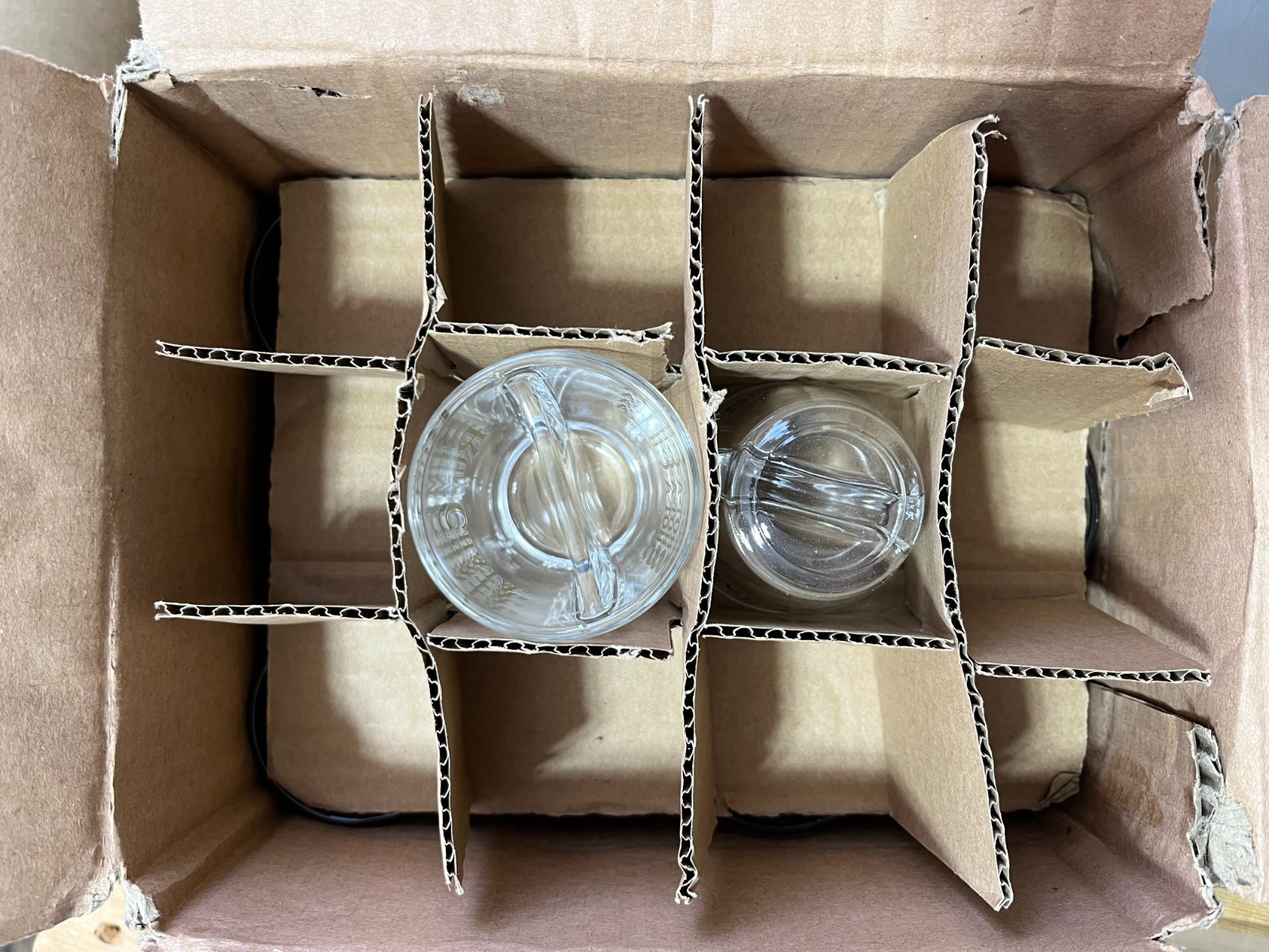 RumChata Shot-A-Chata Divided Shot Glasses - Split Glass - Rum Chata - Lot of 2