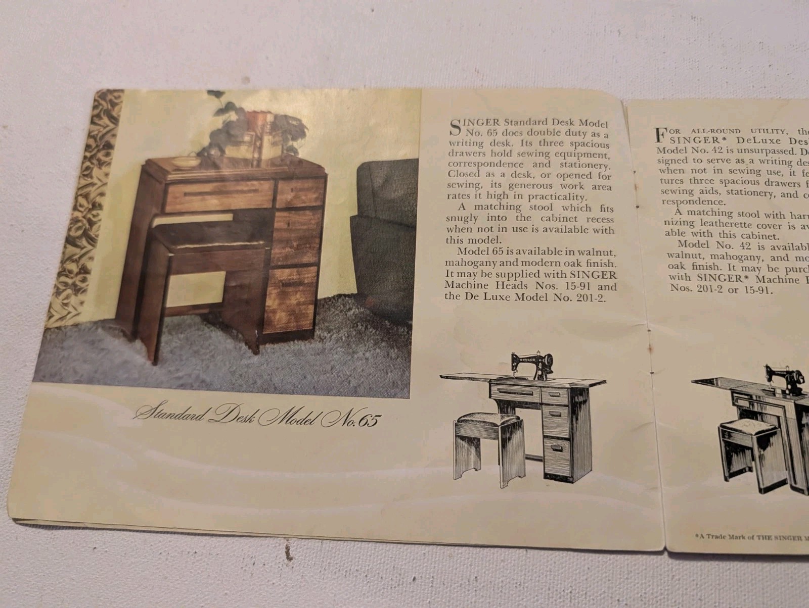 Vintage Singer Electric Sewing Machines Models Catalog Brochure Featherweight