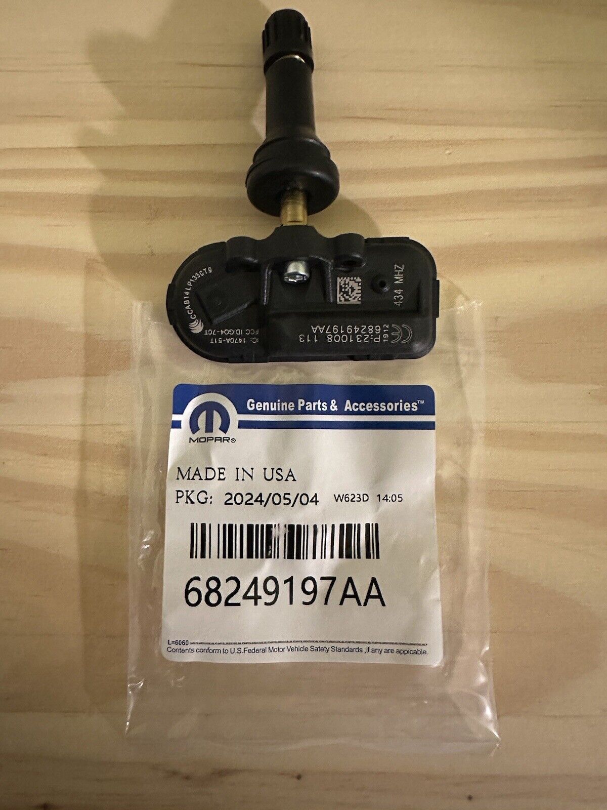 4Pcs New OEM 68249197AA Tire Pressure Sensor TPMS For Dodge Ram 1500 2500 3500