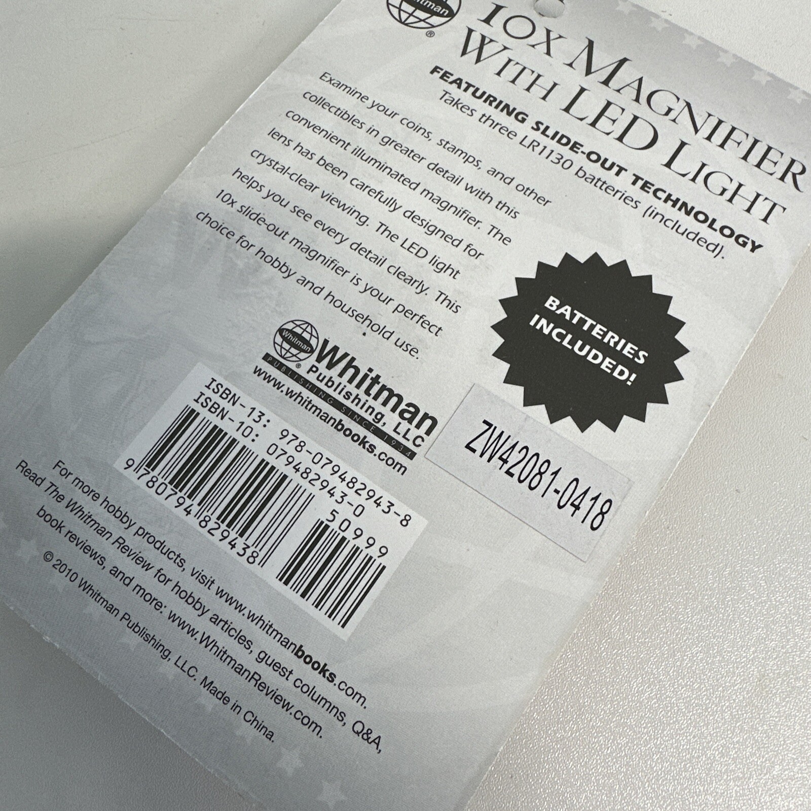 Coin Collector 10X Magnifier Pull Out Loupe 23mm W/ Led Best Value Bills Whi Da