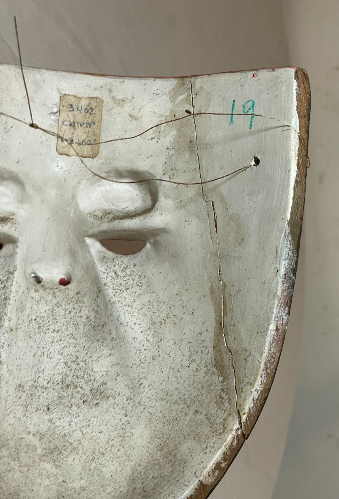 VINTAGE PARACHICOS MASK HAND CARVED WOOD MEXICAN FOLK ART CHIAPAS GLASS EYE