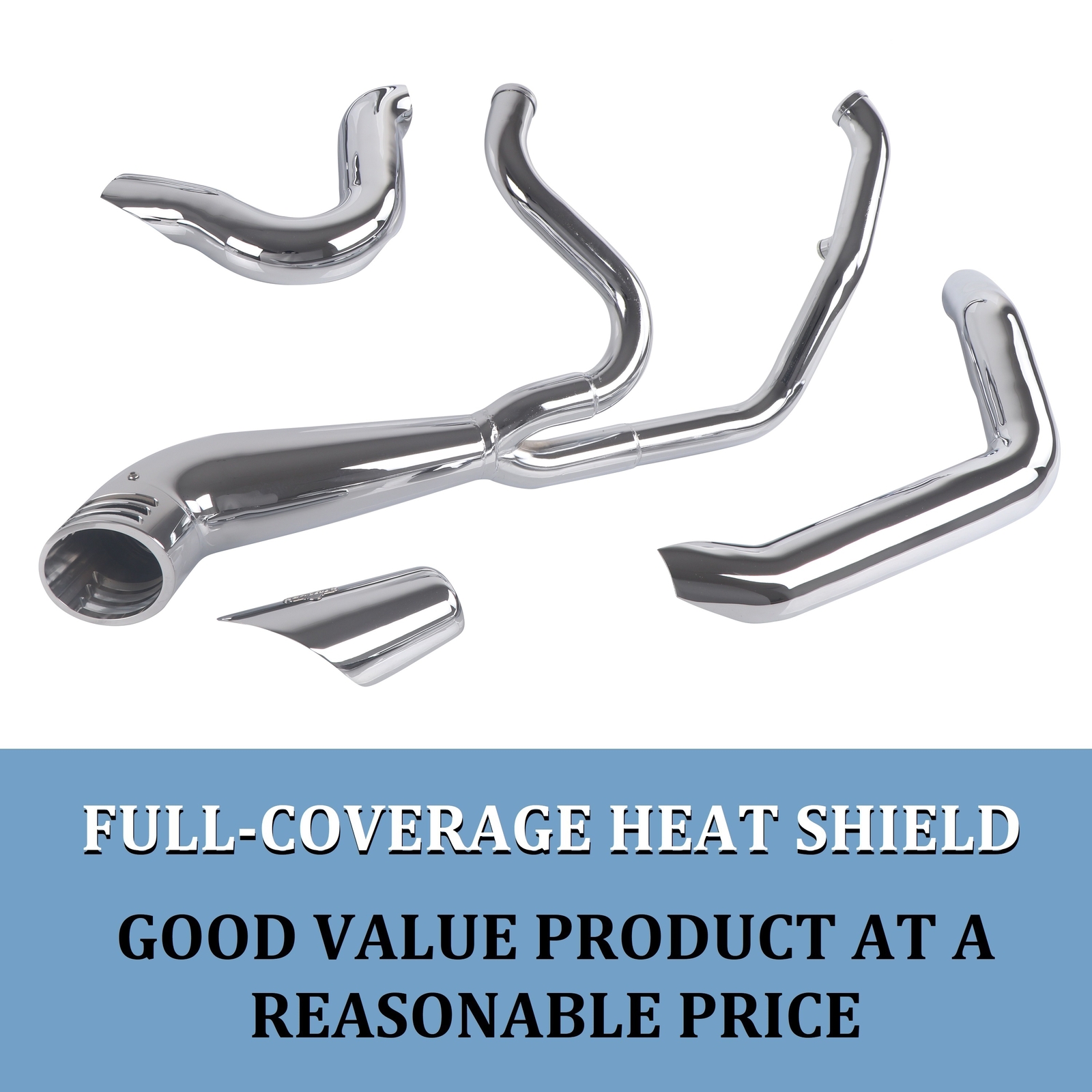 SHARKROAD 2 Into 1 Exhaust Pipes for Harley 1995-2016 Full Exhaust System