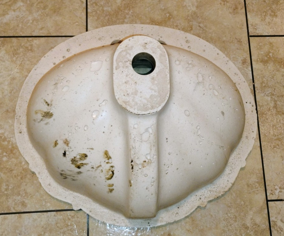 Vintage bathroom drop in sink Victorian style