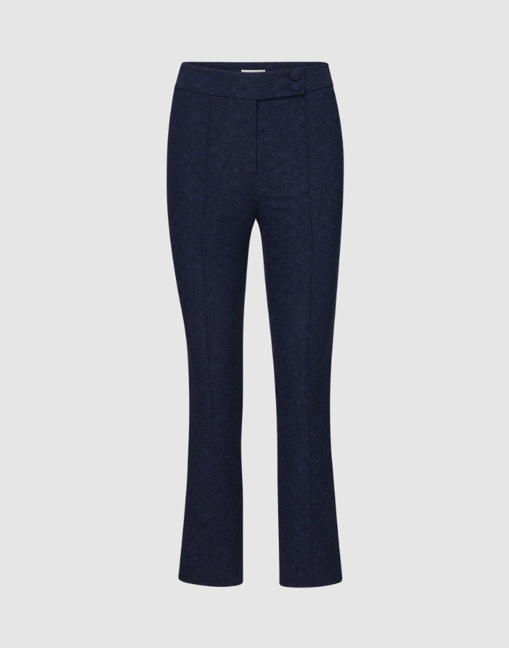 NEW VERONICA BEARD Dell Jacquard Pant Navy 0-12
