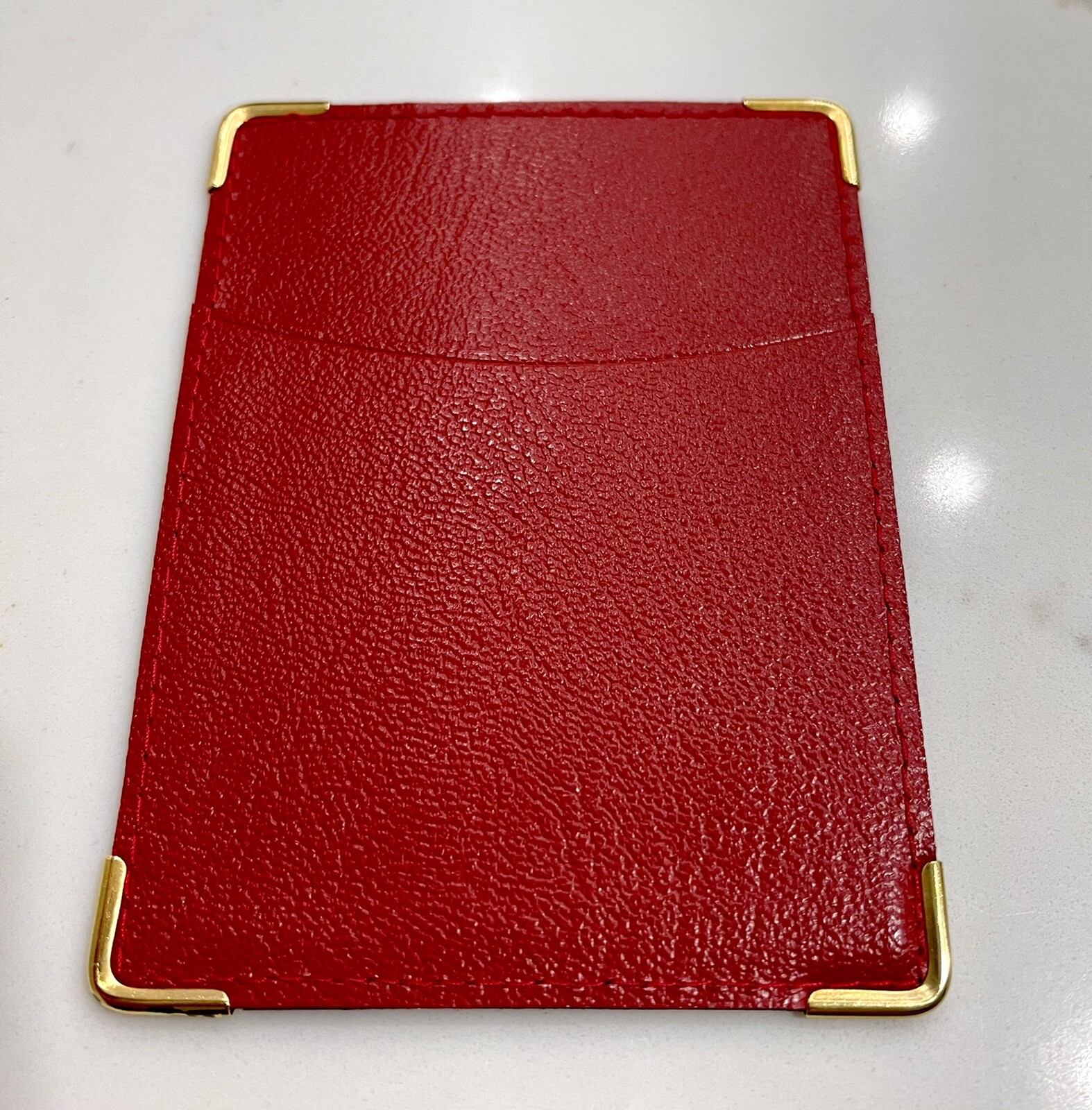 Original Vintage Rolex Red Leather Wallet 80-90s Booklet Manual / Papers Holder
