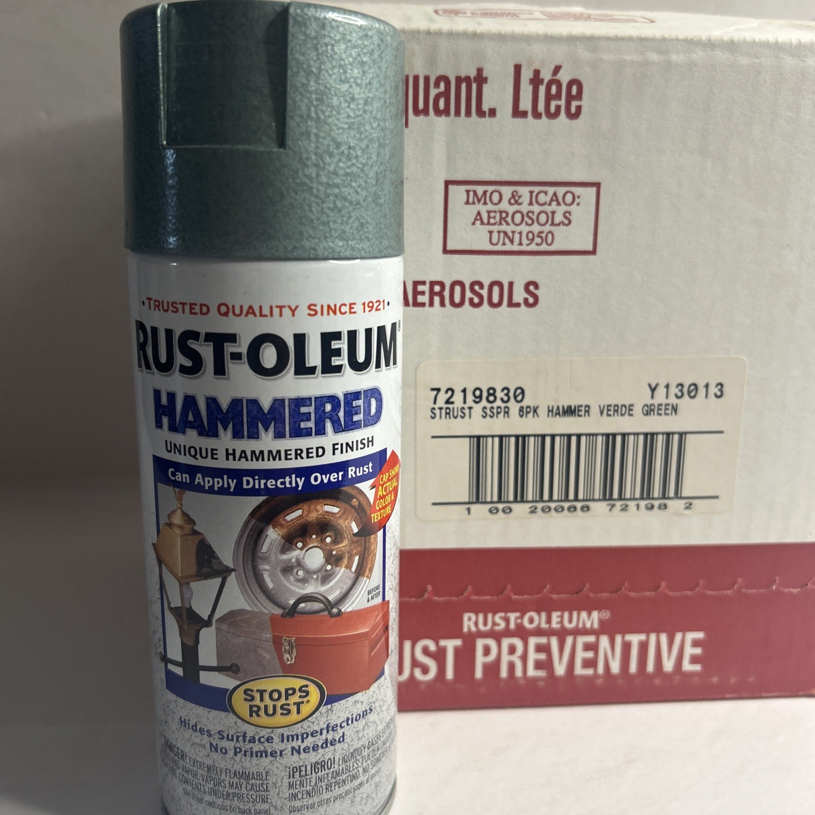 NEW: Rustoleum (NOS) - Hammered Verde Green 7219 spray paint *VERY HARD TO FIND