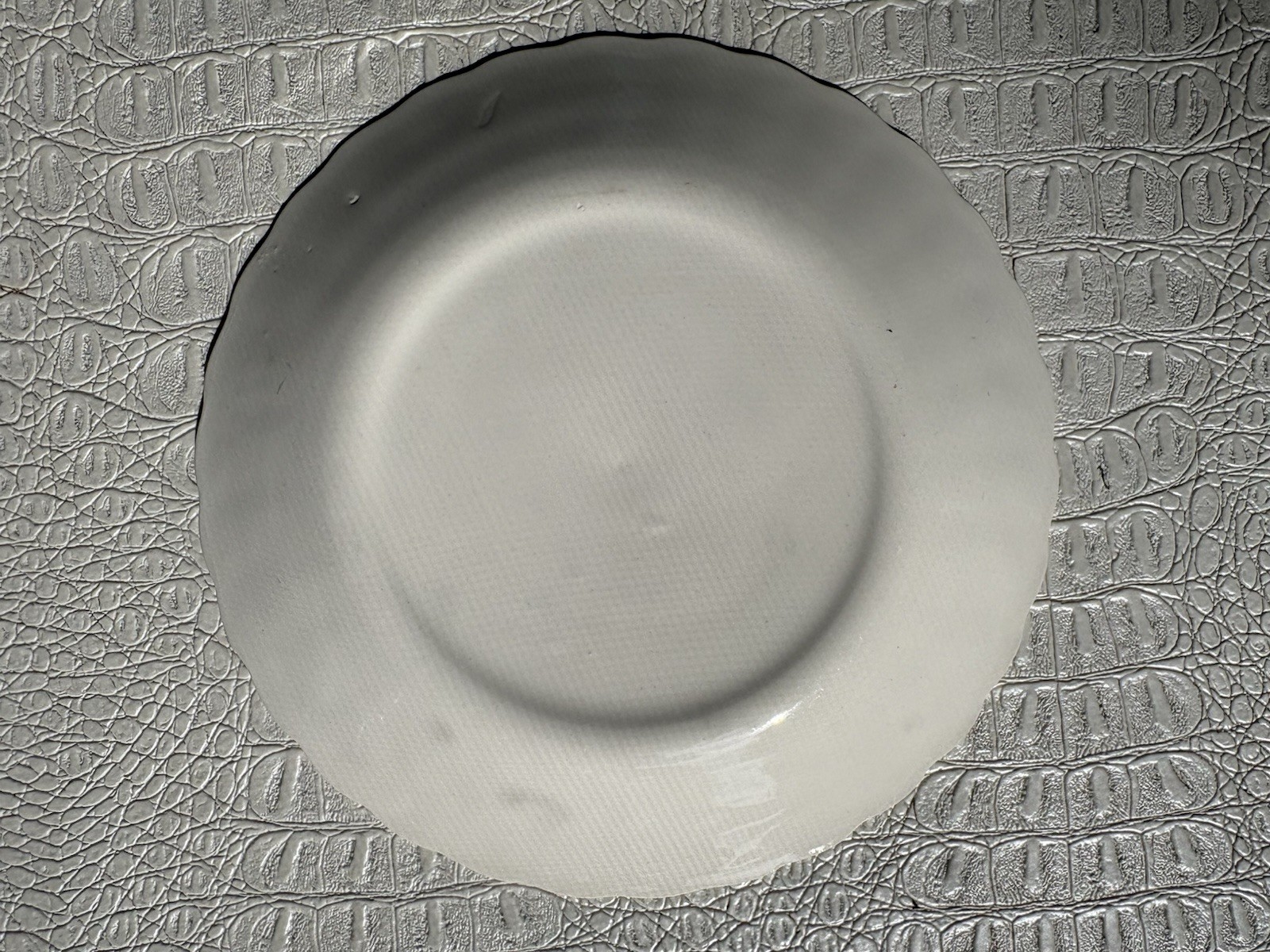 VTG Florida Souvenir Plate Sunshine State Transfer Ware Scallop Edge Kitsch Wall