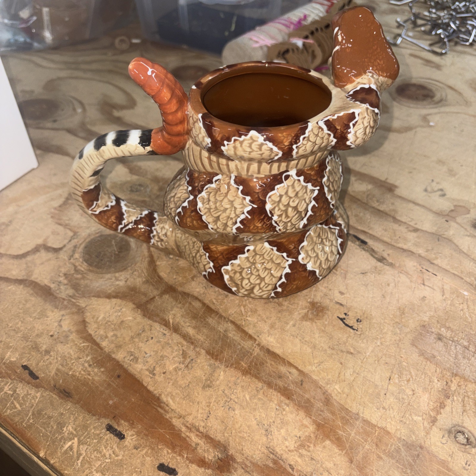 American Legacy Coiled Diamondback Rattlesnake Mug Craig Ferguson Edition