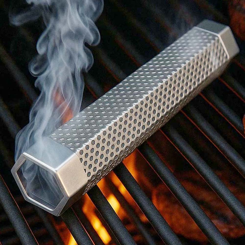 12in BBQ Smoker Tube for Wood Pellets – Stainless Steel Grill Smoke Box for Meat
