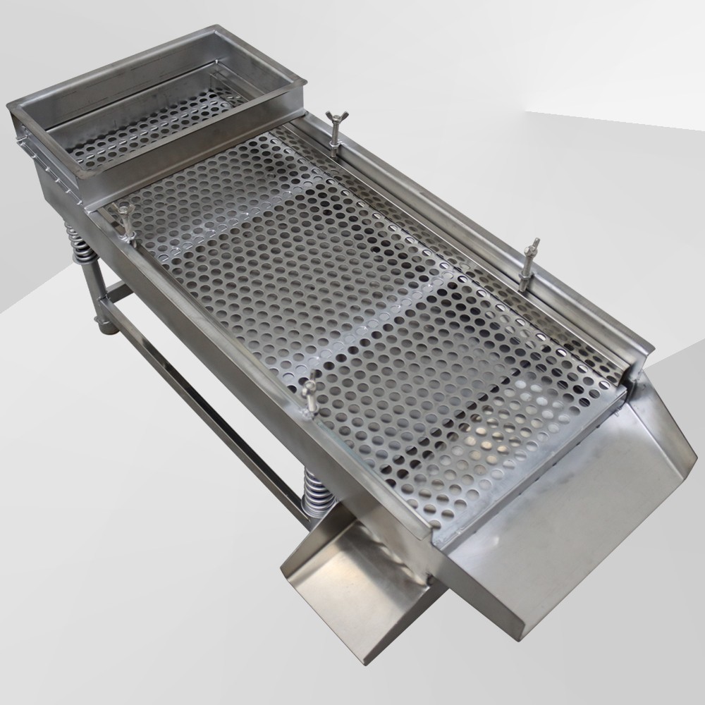 110V Linear Vibrating Sifter with 12mm Screen Straight Vibrating Sieve Shaker