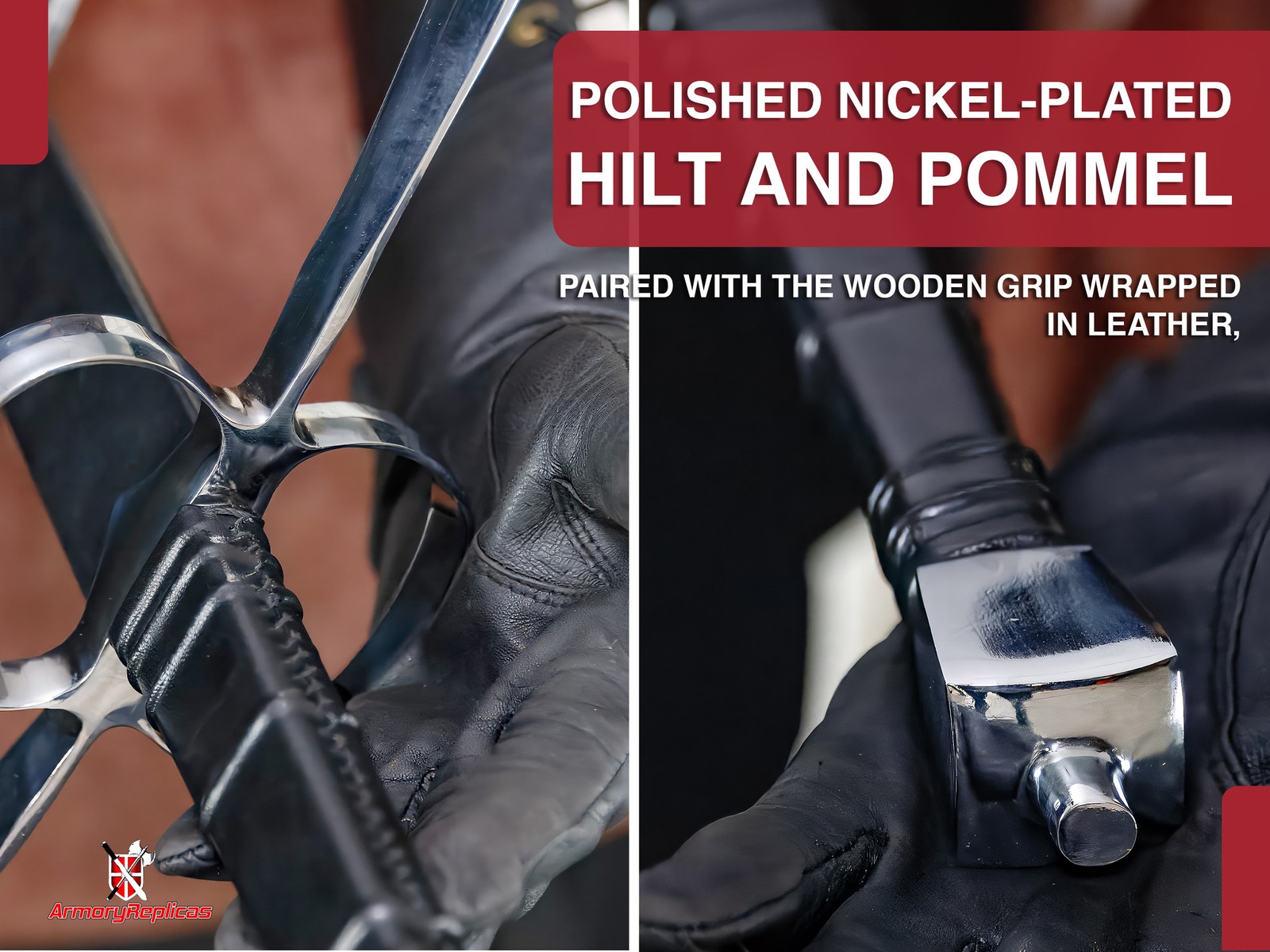 Majestic German Flamberg Two-Handed Sword with Zweihander Leather Ricasso 61"