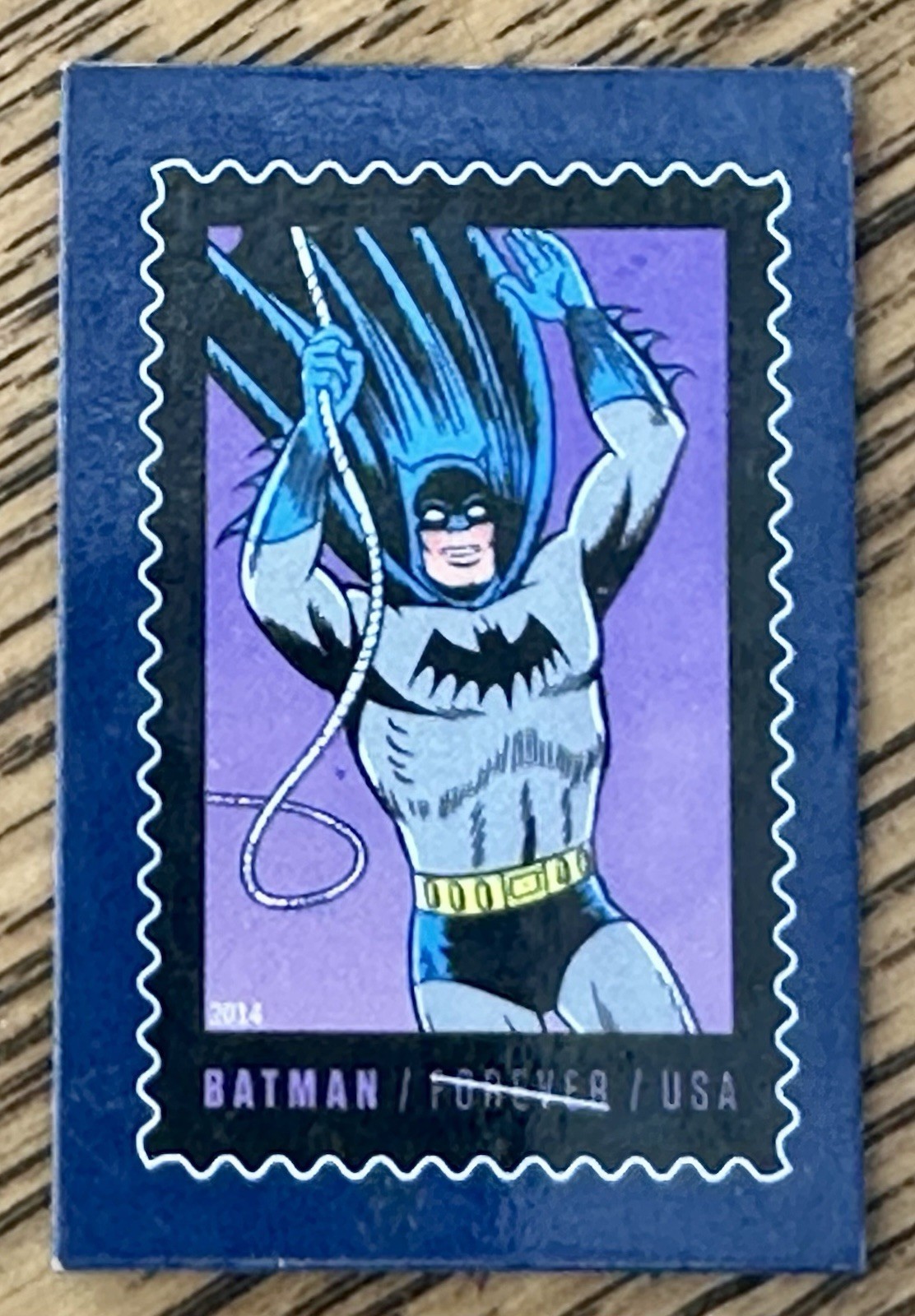 Lot Of 1 USPS Promotional Countertop Display Marvel’s Batman Stamp Art Magnet
