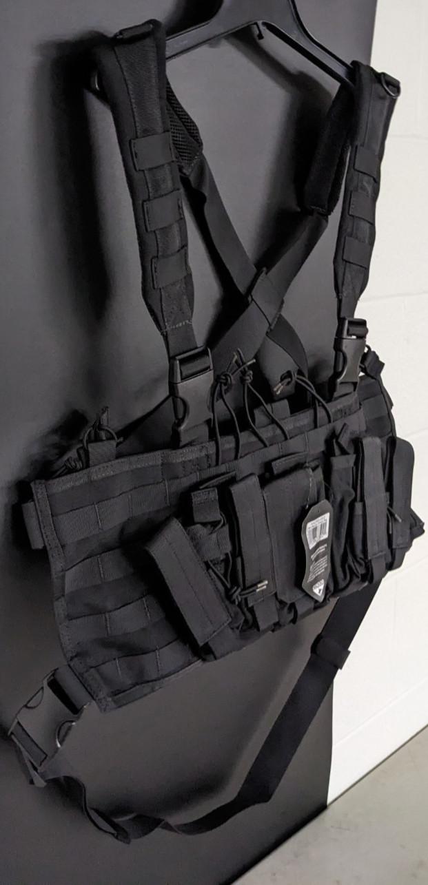 Condor Tactical Recon Vest Police Chest Rig Military Grade Black One Size MCR005
