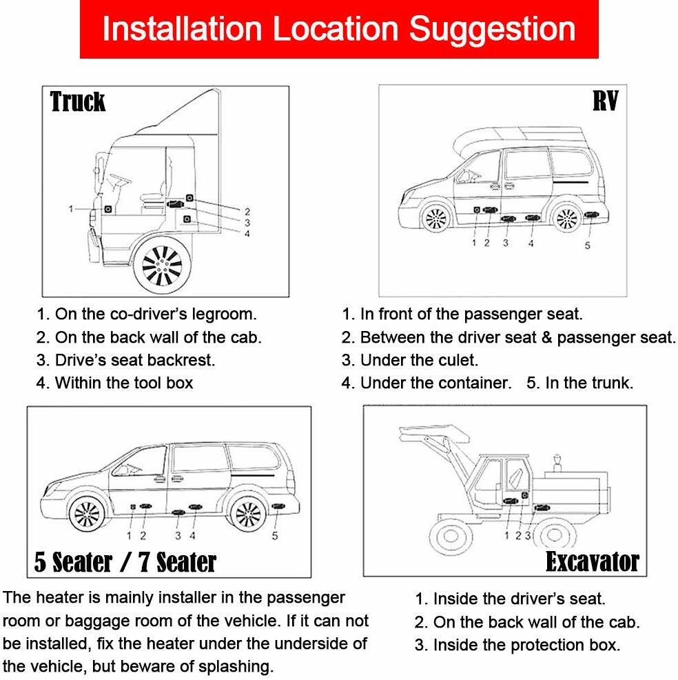 12V 8KW Air Diesel Night Heater Remote LCD For Car Motor Boat Truck