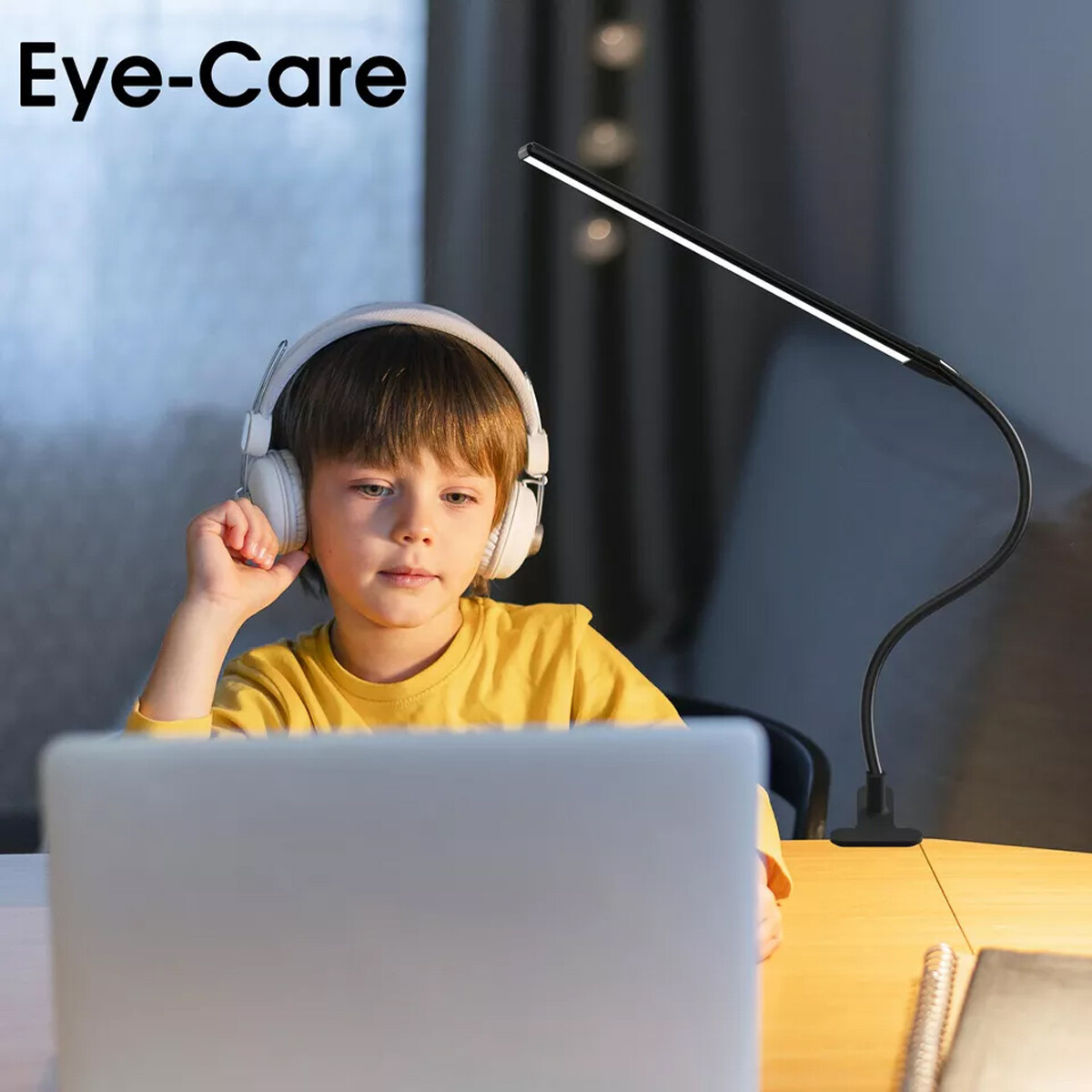 LED Desk Lamp Adjustable Swing Arm Lamp with Clamp Eye-Caring Reading Desk Light