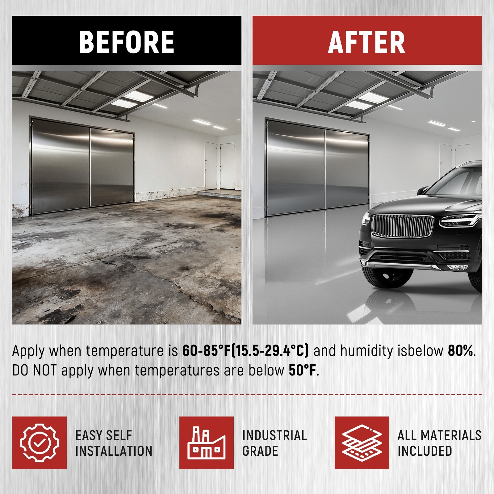 Professional Epoxy Floor Paint Kit, Acrylic Concrete Coating for Garage，4 Gallon