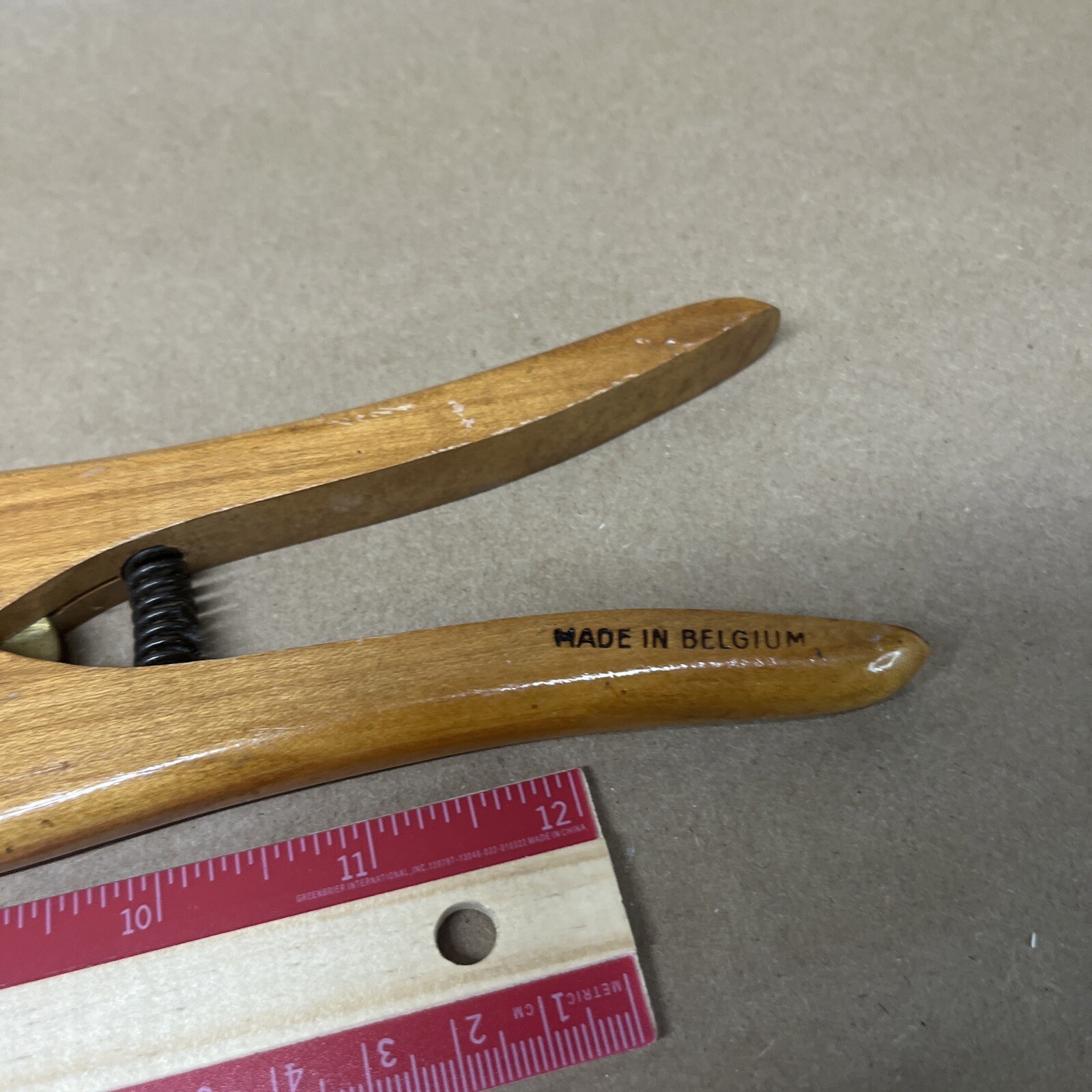 VINTAGE GLOVE STRETCHER • Wear Right, Wood With Metal Spring • 14”