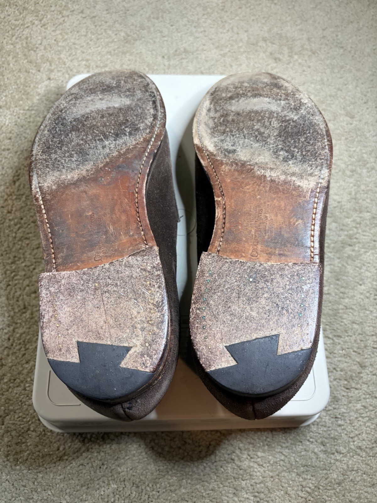 Crockett Jones Boston Suede Penny Loafer Size 9.5E Made In England