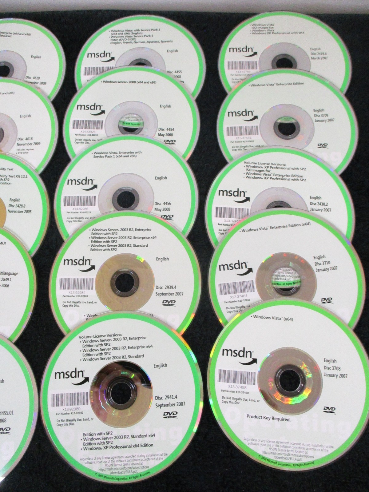 MICROSOFT MSDN Software Discs w/Storage Case Lot of 49