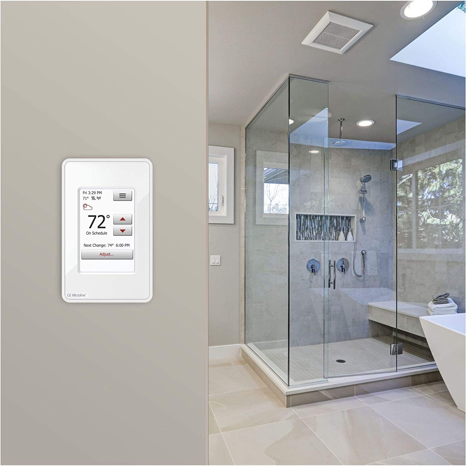 OJ Microline UWG4-4999 Wifi Programmable Floor Heating Thermostat with GFCI