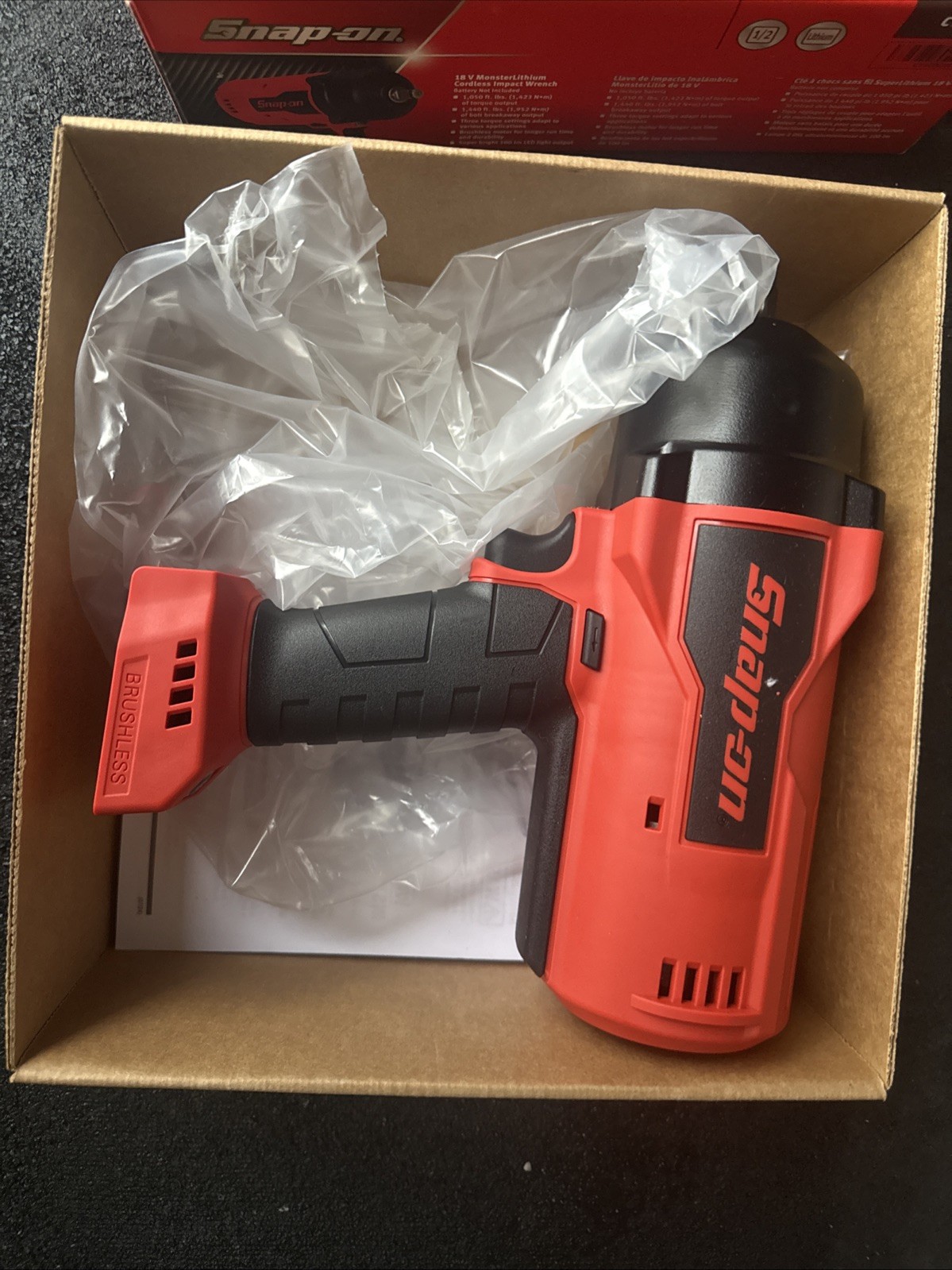 For Snap-on Lithium Ion CT9080DB 18V 18 Volt cordless 1/2" impact Wrench Gun