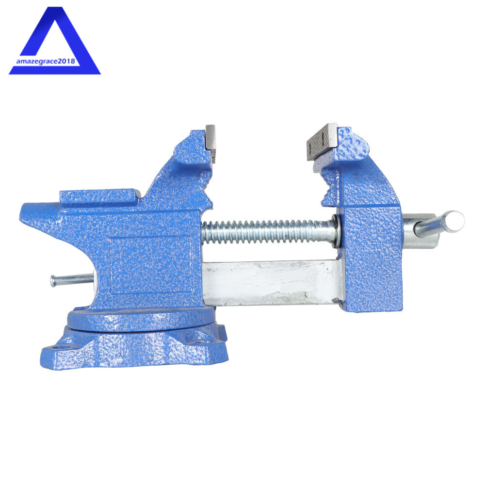 4.5" Heavy Bench Vise with Anvil Swivel Locking Base Table top Clamp New