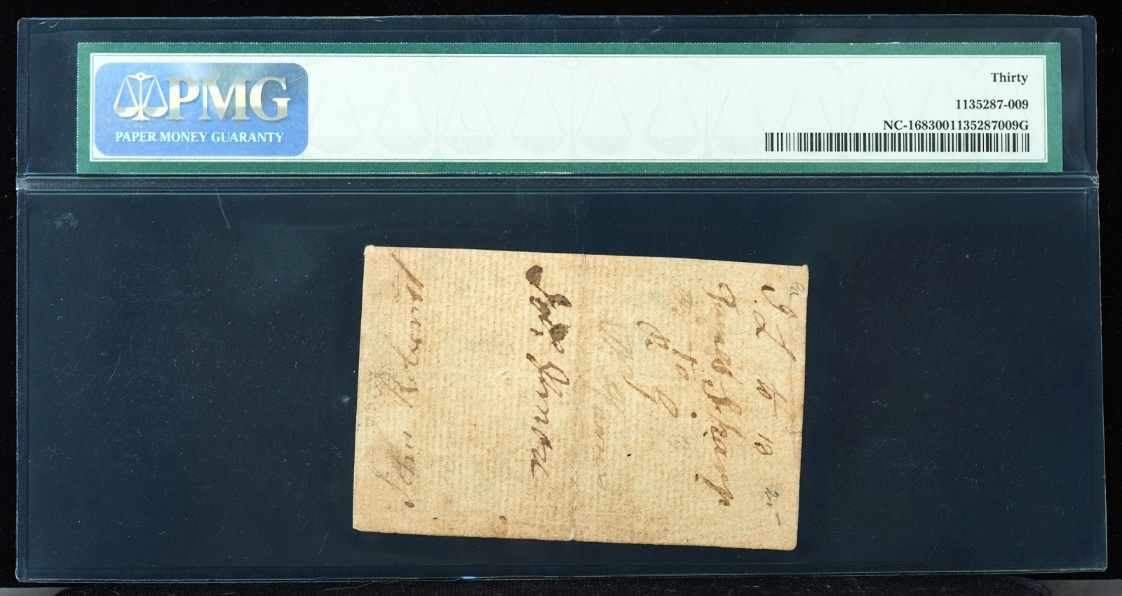 April 2, 1776 $15 North Carolina Colonial Note PMG 30