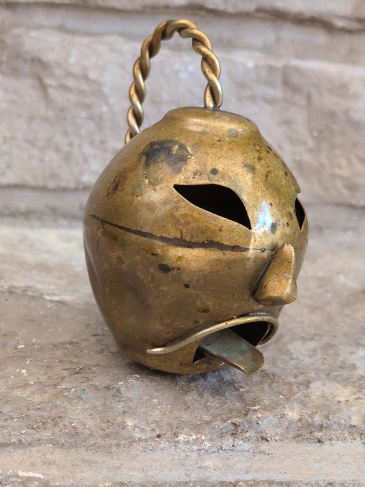 1960s Artes De Mexico Metalwork luchador Smoker Ashtray Incense Burner, 4.5”