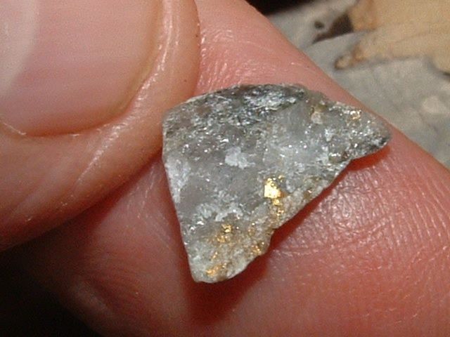 2 GOLD QUARTZ SPECIMENS .79 GRAM COLORADO NATURAL GOLD IN QUARTZ