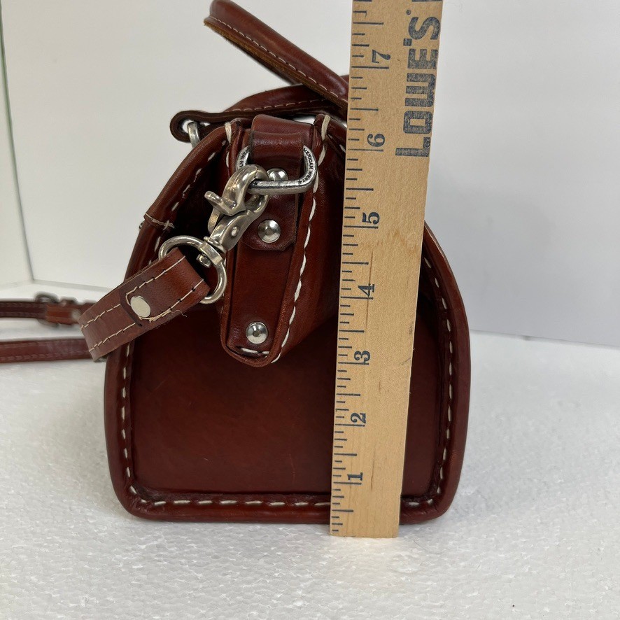 American West Tooled Leather Western Satchel Concho Crossbody Bag Cowgirl