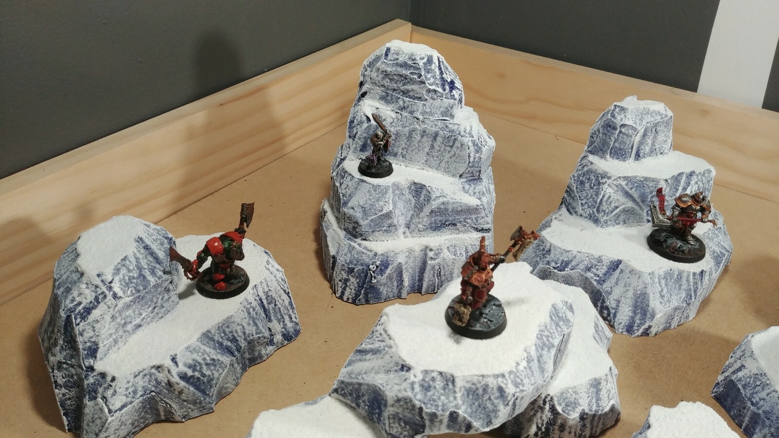 Wargaming Terrain Tall Hills Box Set Snow Finish Scenery