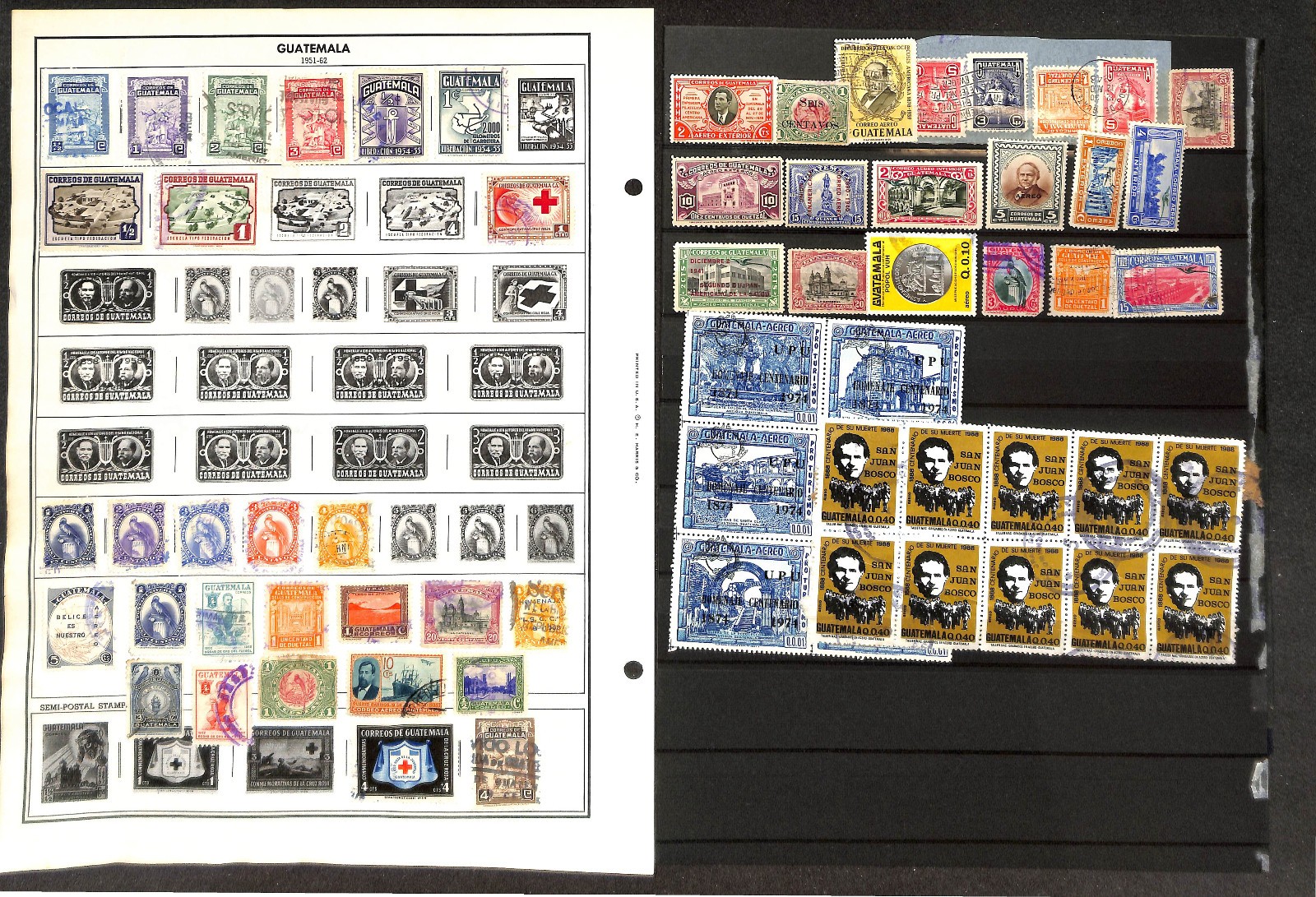Guatemala Stamp Collection on 25 Harris Pages, 1902-1986 (BH)