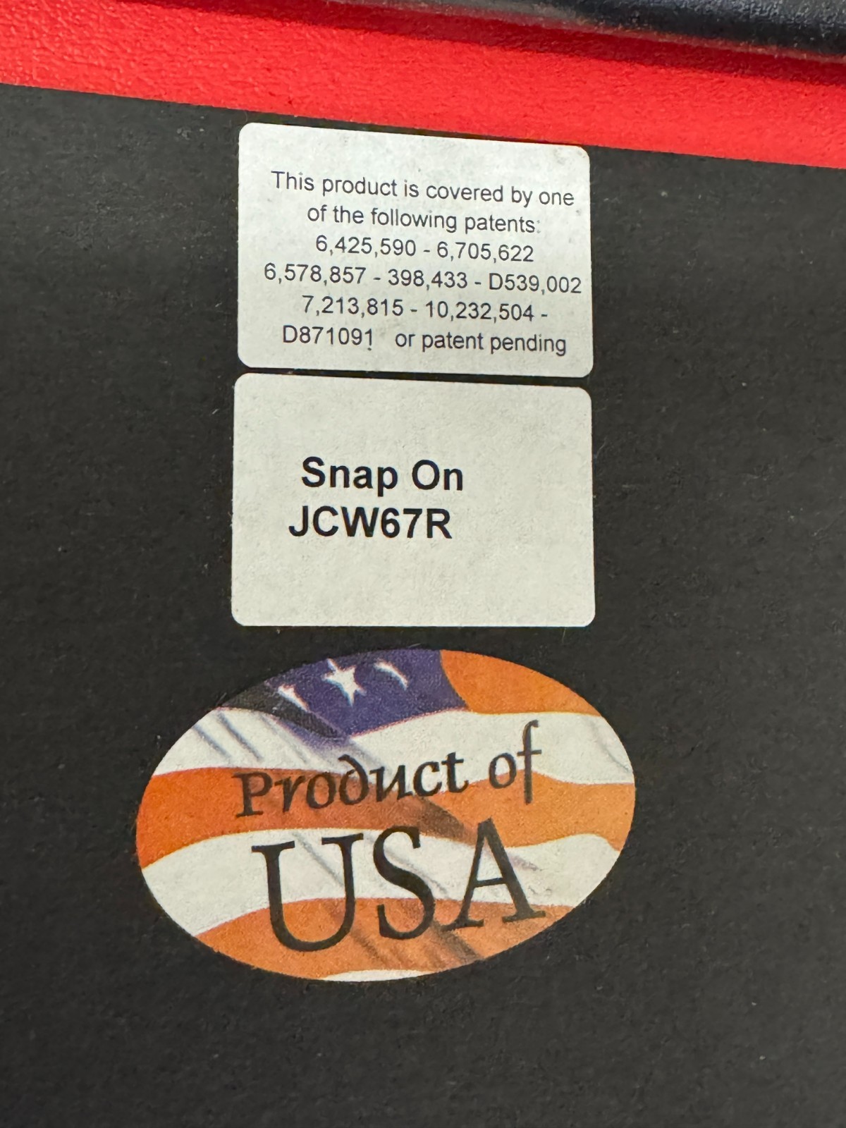 Snap-On NEW JCW67R Flat-Oval Adjustable Creeper Red