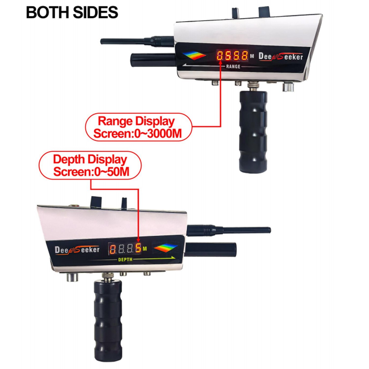 GR DeepSeeker Long Range 3D Laser Gold Metal Detector 5 Search Systems 3000M 50M