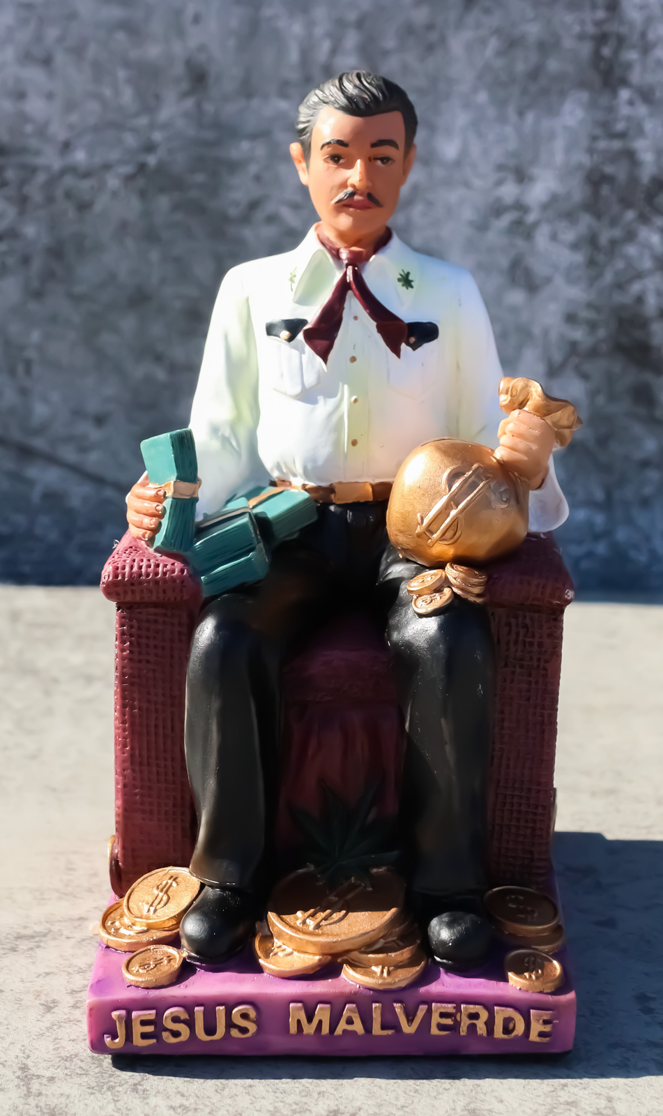 Ebros Jesus Malverde Statue Angel Of The Poor Sinaloa Figurine 6.25"Tall