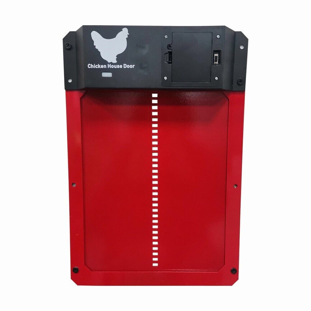 Chicken Coop Door Automatic Waterproof With Light Sensor Poultry Gate Hen