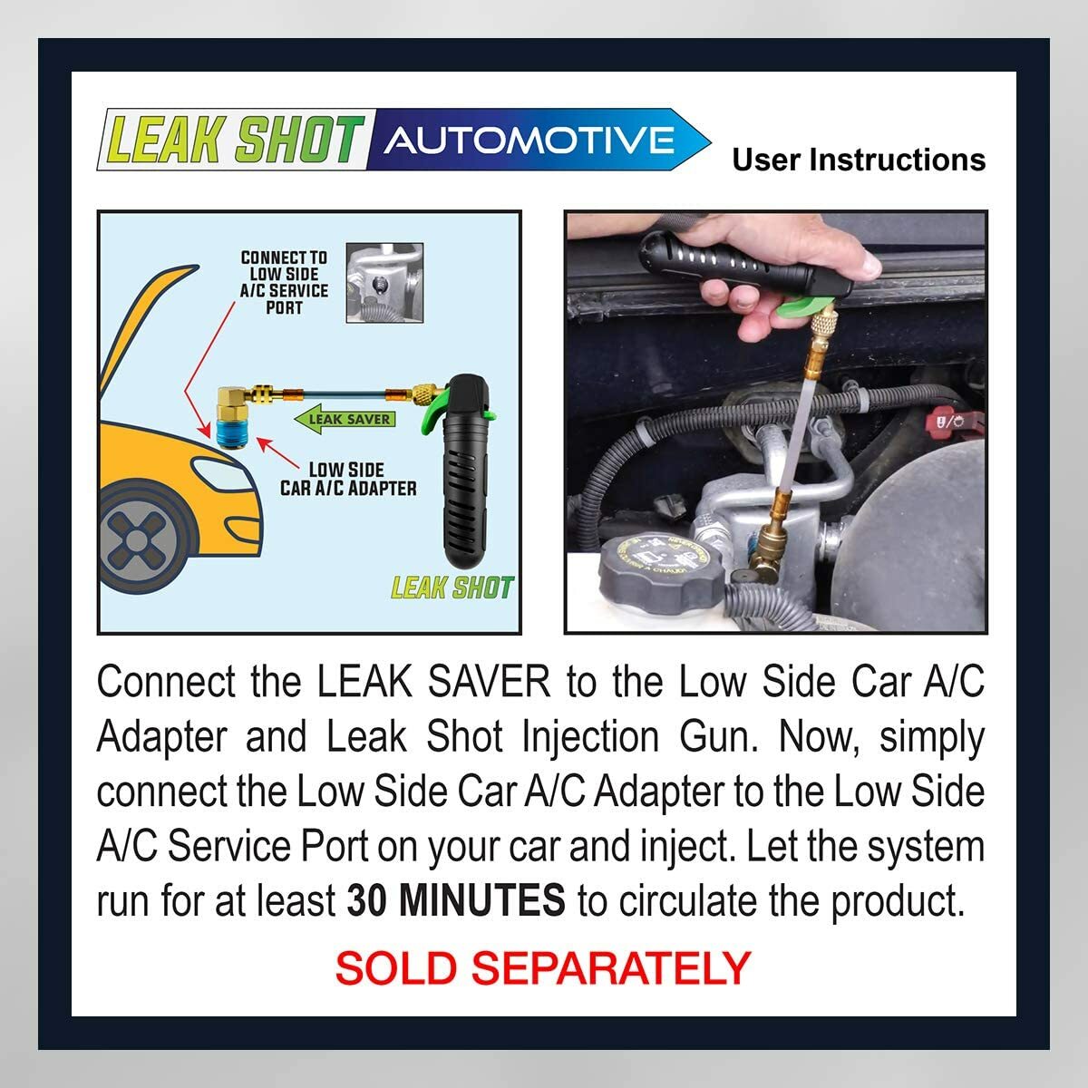 Leak Saver Direct Inject Refrigerant Leak Sealer UV Small System Up to 1 Ton