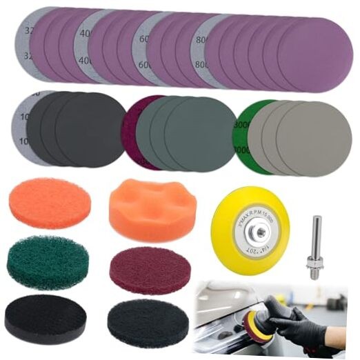 38Pcs Car Headlight Restoration Kit, 3 Inch Headlight Polishing Kit, Headlight