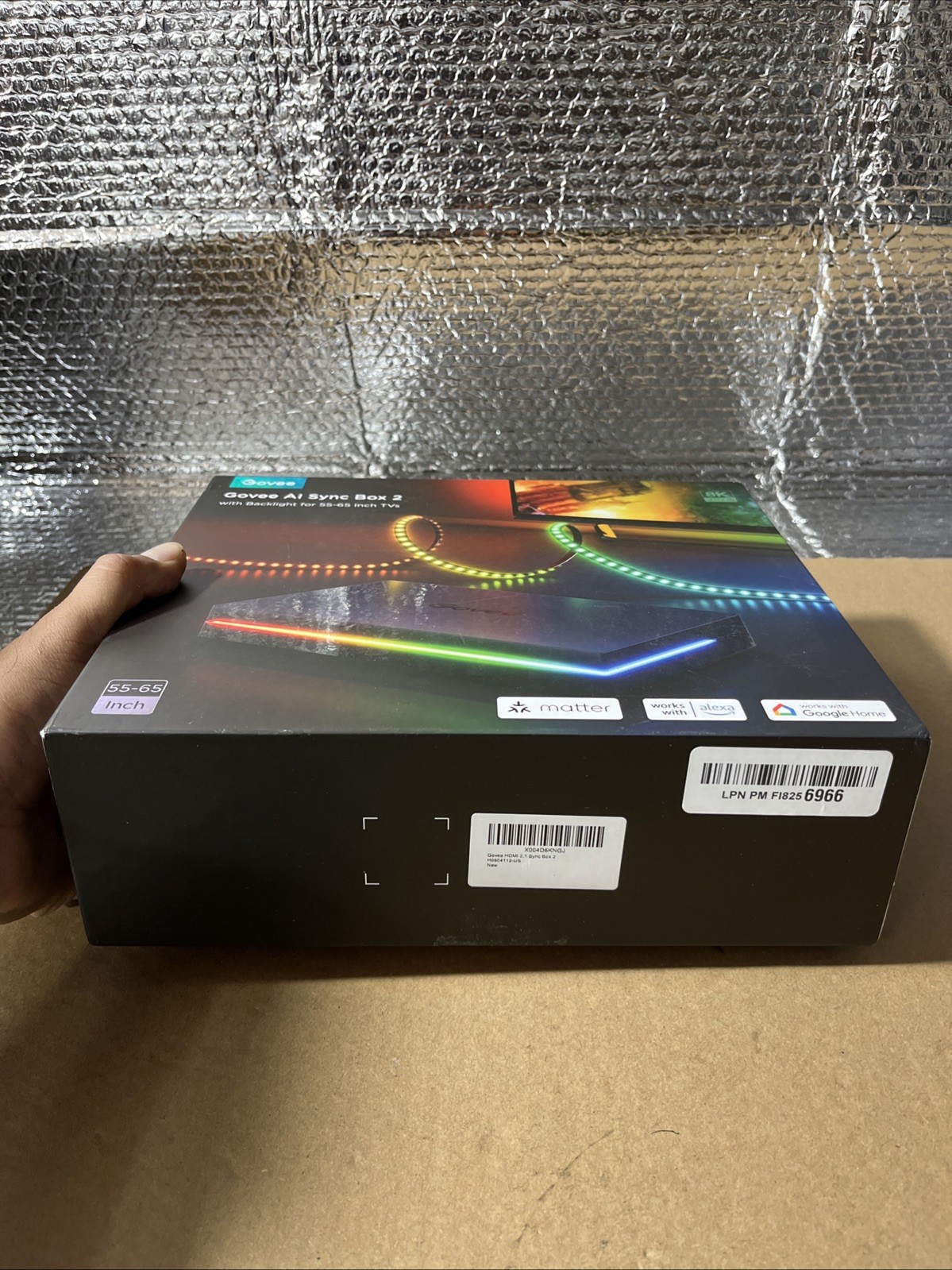 GOVEE AI SYNC BOX 2 with BACKLIGHT for 55-65" TV's H6604B