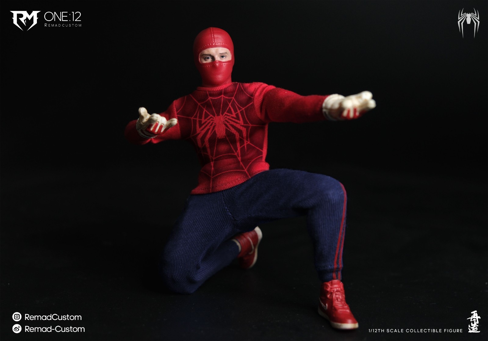 Remad Custom RM-008 Spider Human Wrestler Tobey Maguire 1/12 Action Model Figure
