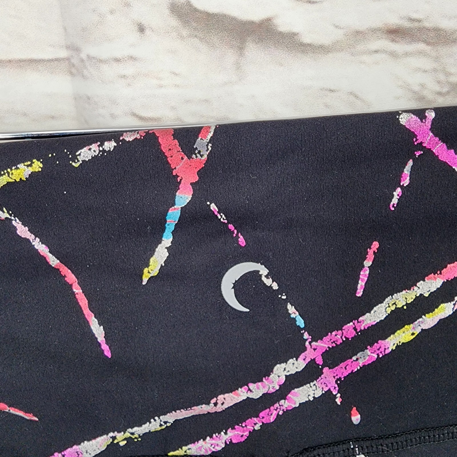 Zyia Active Leggings Size 12 Yoga Running Metallic Colorful High Waist Gym Walk