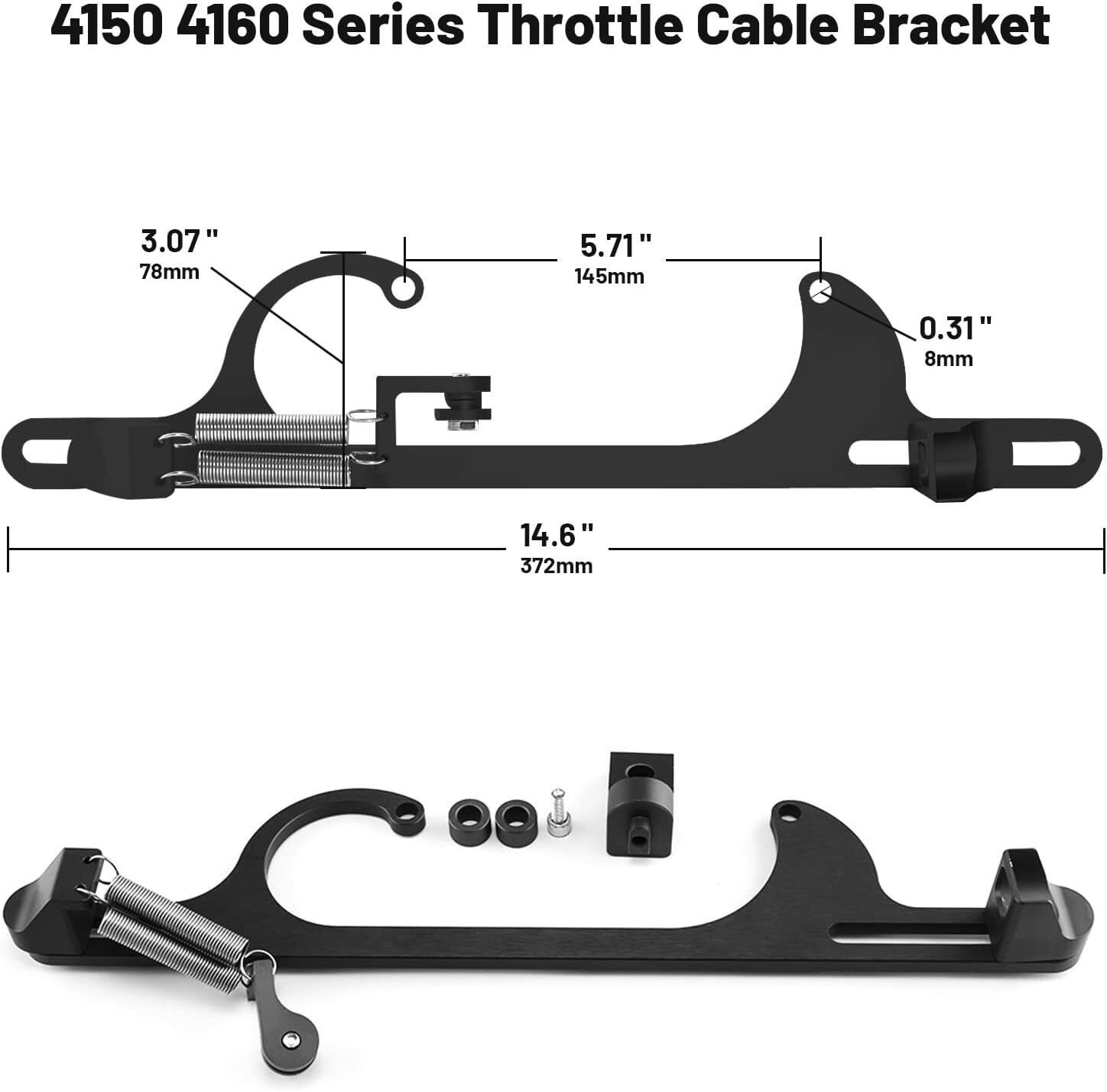 Throttle Cable Carb Bracket Carburetor 350 for Holley Aluminum 4150 4160 Series