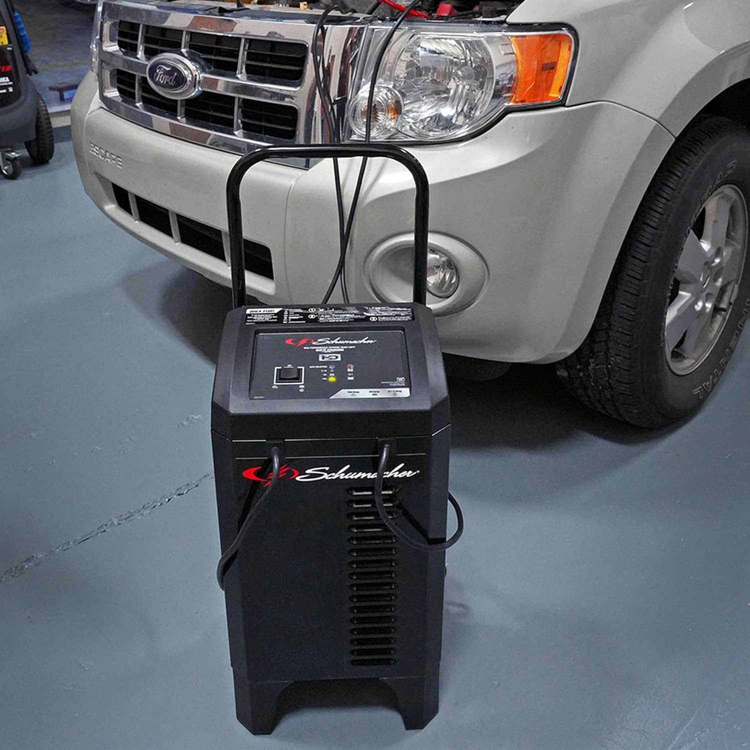 Wheeled Automatic 6A Car Battery Charger and 150A Engine Starter, 4-In-1 Solutio