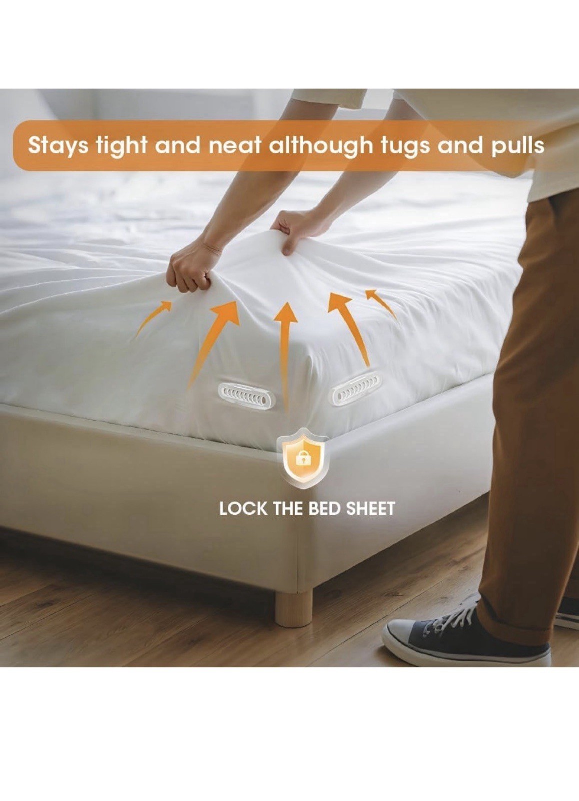 Sheet Holders for Bed Corners Fasteners Keep Sheets Secure Fitted Sheet Holders