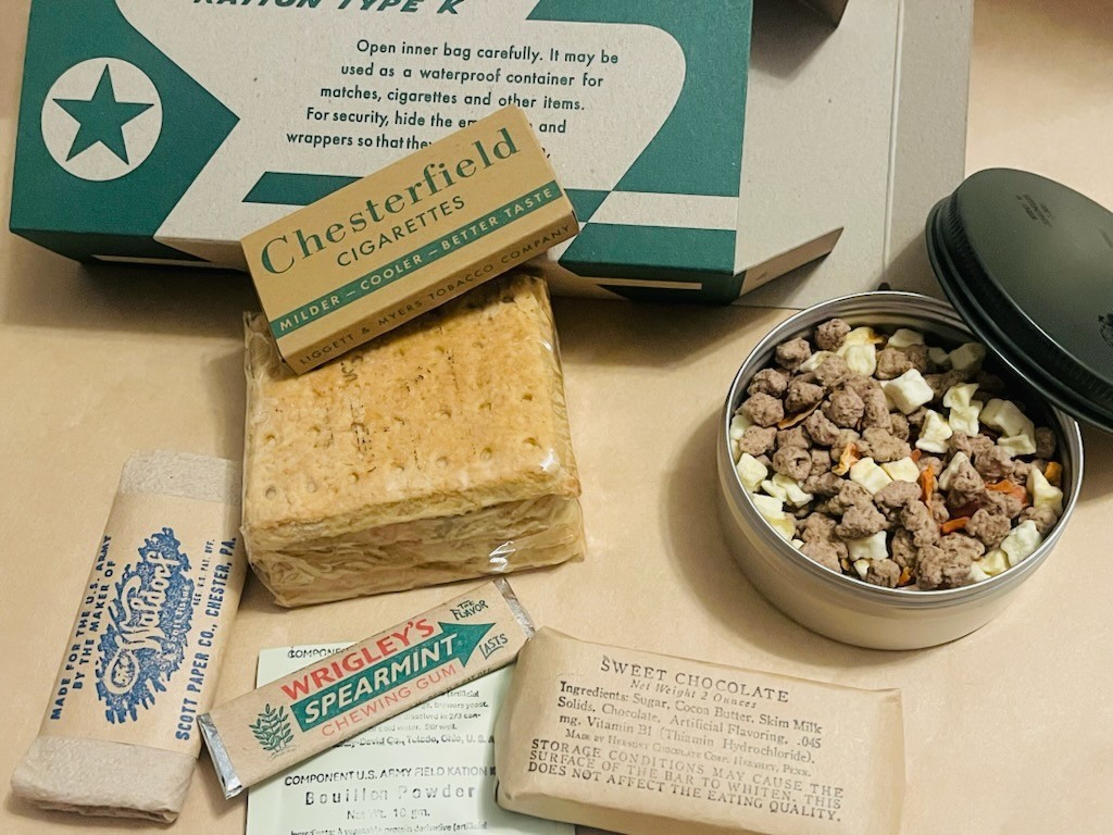 Complete Edible Late War Morale K Ration -Your Choice Breakfast Dinner or Supper