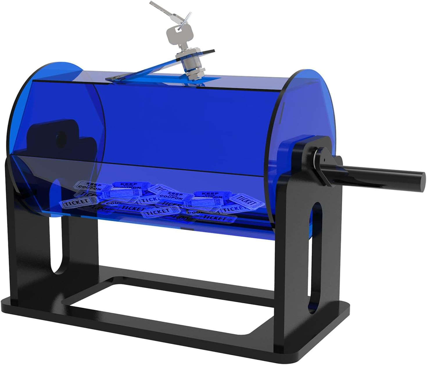 Raffle Ticket Spinner Raffle Drum: Acrylic Rotating Lottery Box with Handle ...