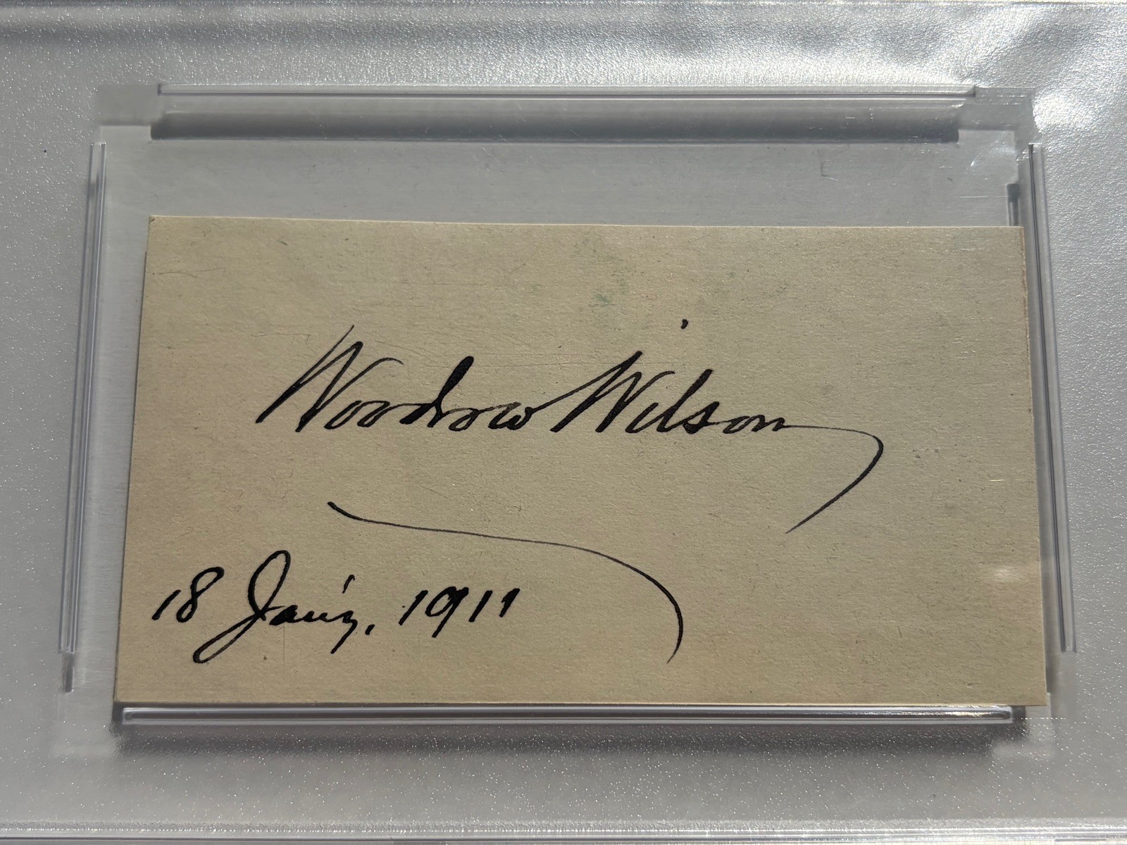 Woodrow Wilson 28th US President Signed Autograph Cut PSA DNA