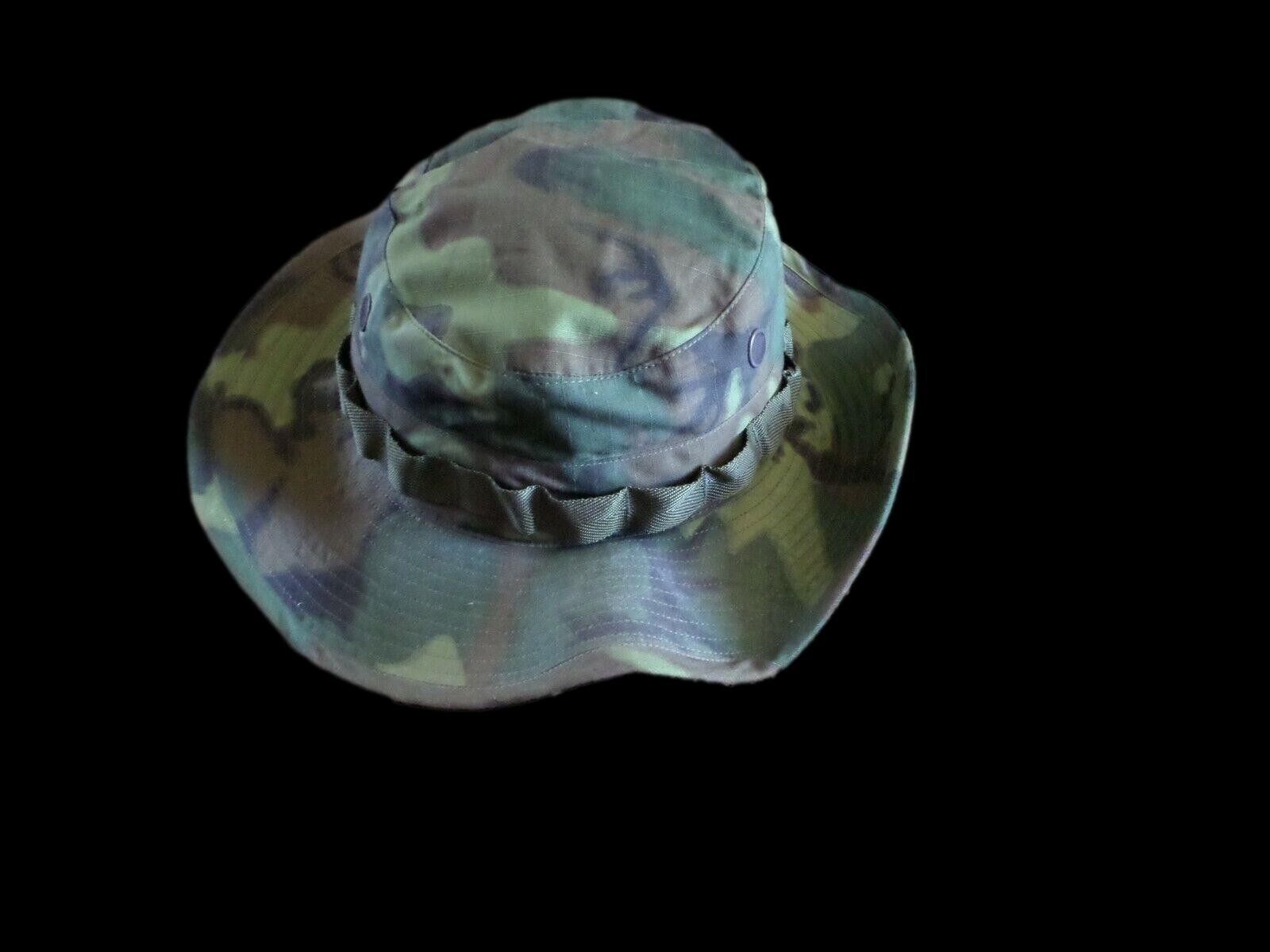 U.S MILITARY ISSUE VIETNAM JUNGLE HAT CAMOUFLAGE BOONIE HAT GENUINE 1968 SURPLUS